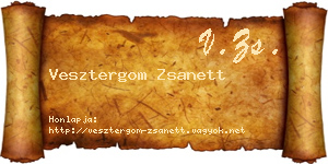 Vesztergom Zsanett névjegykártya